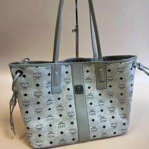 MCM Liz Tote in Beige Visetos